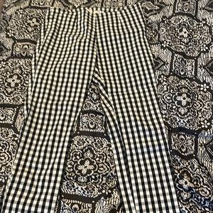 Ankle length gingham pants